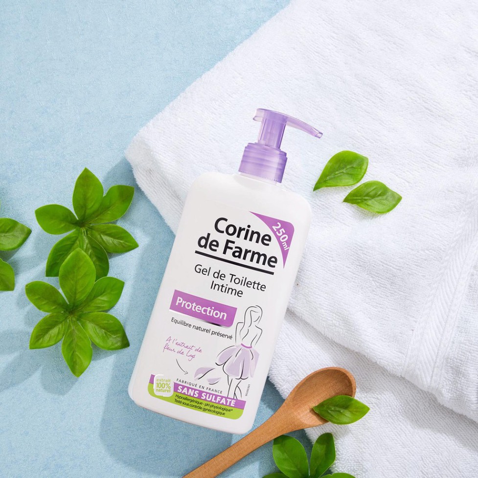 [CHÍNH HÃNG] Corine De Farme Gel Làm Sạch Vùng Cơ Quan Sinh Dục Ngoài Intimate Gel Protect 250ml