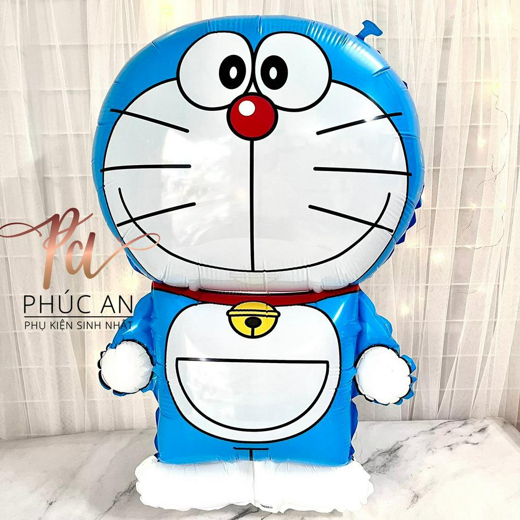 Bóng kiếng nhôm Doremon 77cm trang trí sinh nhật hpbd