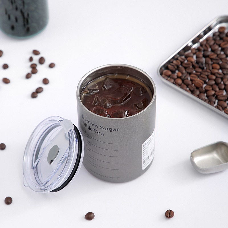Cốc giữ nhiệt COFFEE thể tích 300ML,có ông hút, kiểu dáng thời trang,decor bàn làm việc  BN40-300ML