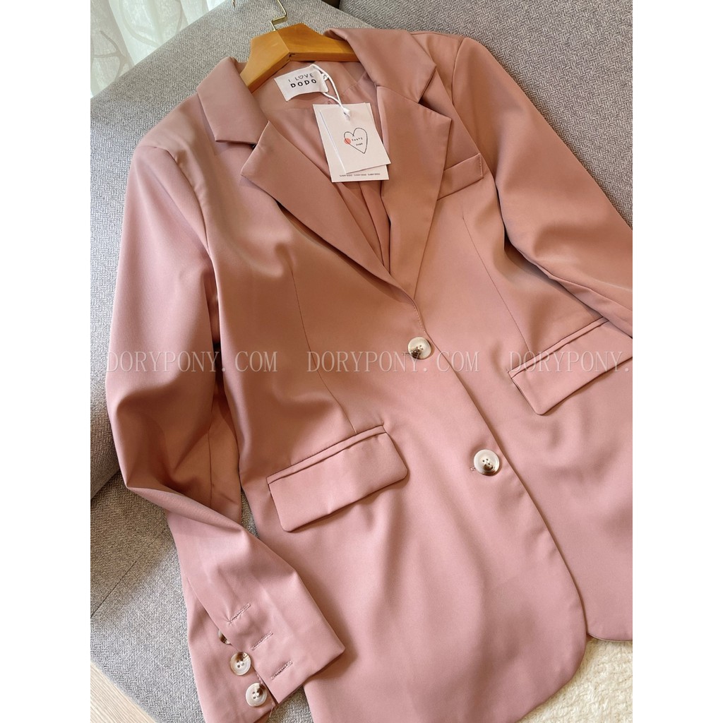 Áo Khoác Blazer Hồng Trơn Dory&Pony BASIC KOREAN STYLE - AK112 | BigBuy360 - bigbuy360.vn
