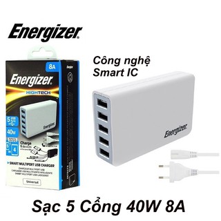 Sạc 5 cổng energizer công suất 40w mã usa5deuhwh5