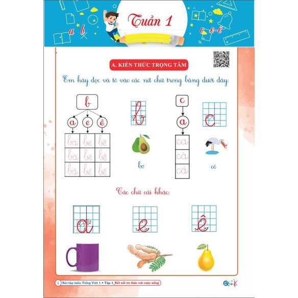 Sách-Combo Bài Tập Tuần và Đề Kiểm Tra Toán và Tiếng Việt lớp 1 - Kết Nối Tri Thức Với Cuộc Sống - Học Kì 1