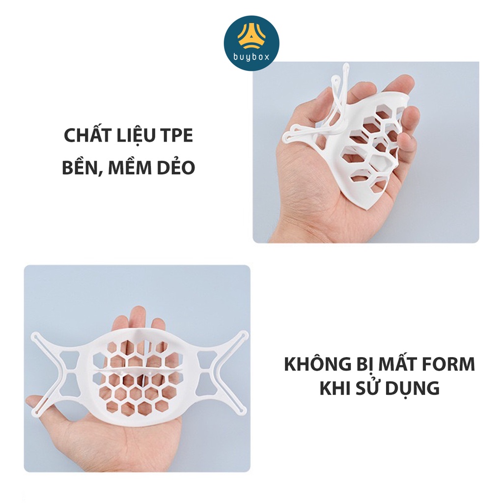 Khung khẩu trang 3D chống bí cao cấp chuyên dụng, thoải mái khi đeo khẩu trang cả ngày_BuyBox_BBPK194