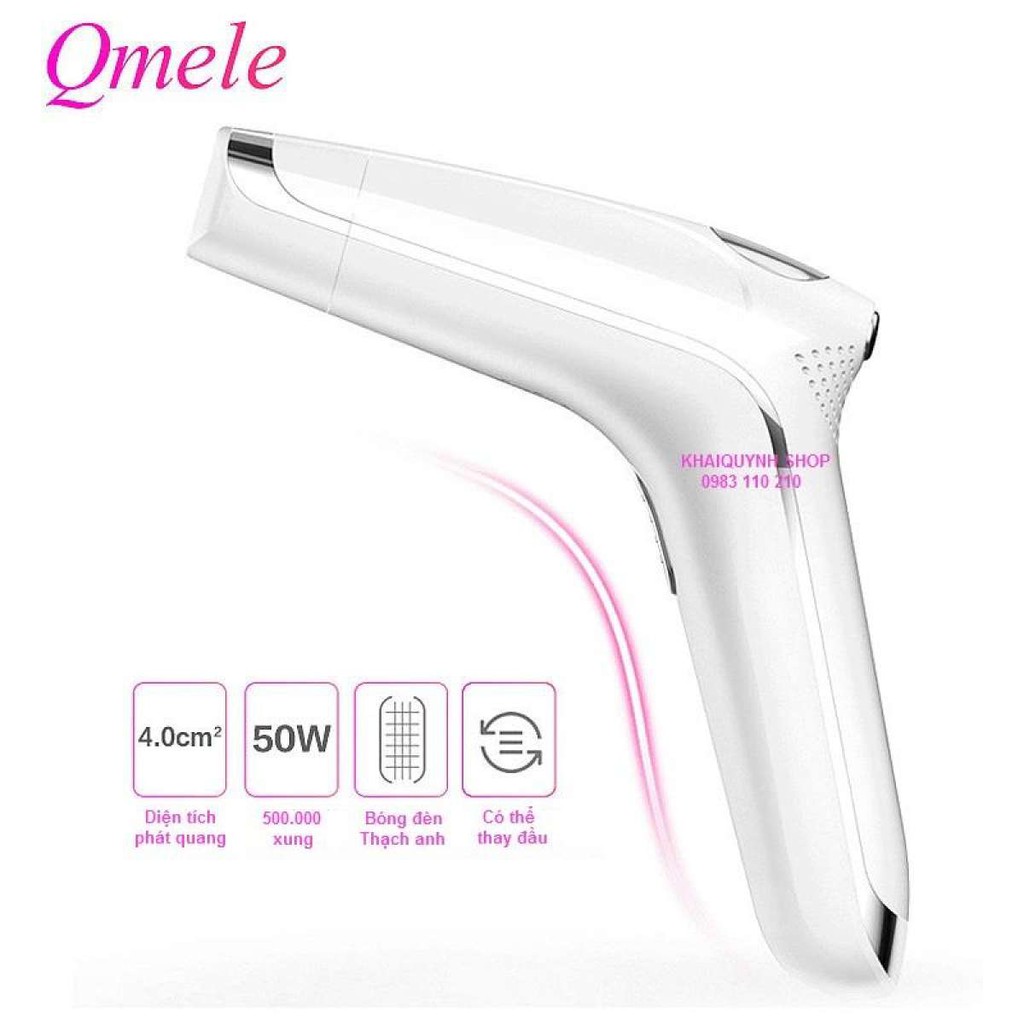 CHÍNH HÃNG- Máy triệt lông cá nhân tại nhà Qmele màn hình LCD cao cấp (khách chọn màu)