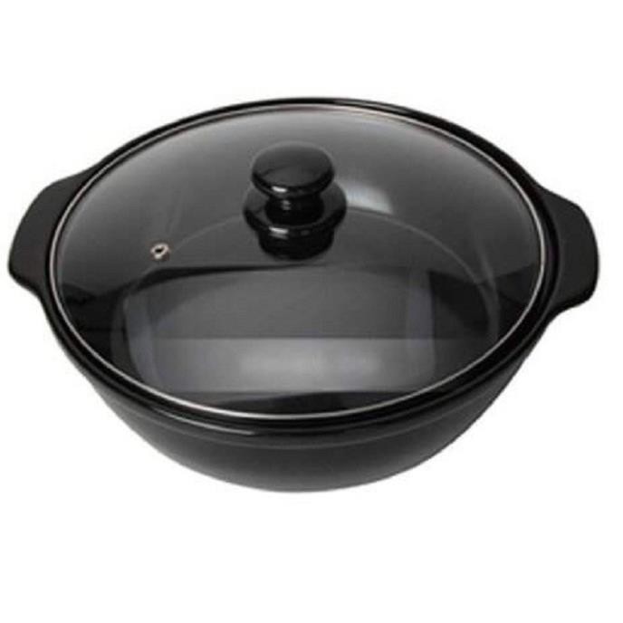 Nồi Đất Sét Tràng Thạch Nắp Kiếng Lòng Sâu 1.5 Lít – nồi nấu cháo kho cá tiện dụng -FUJIKA