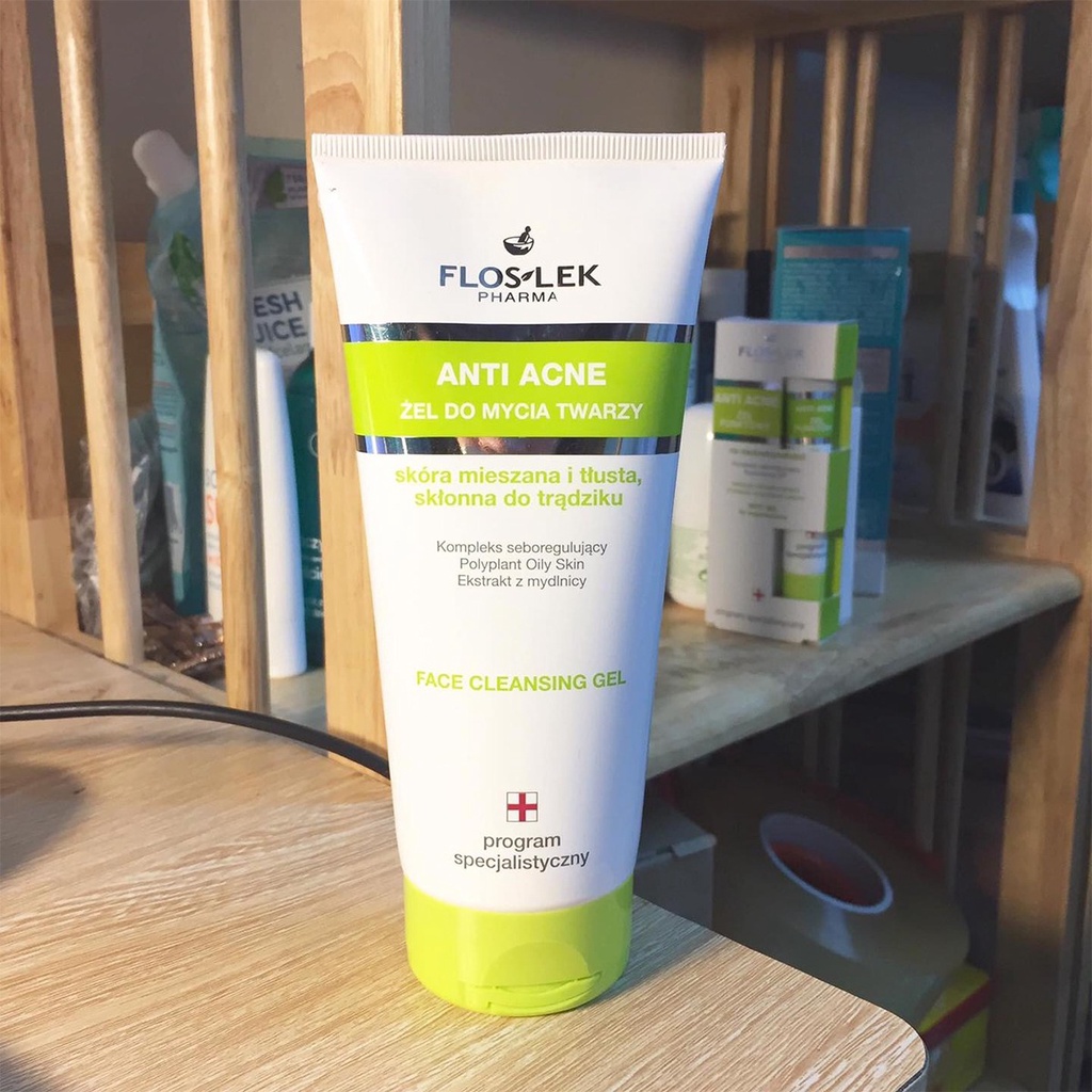 Sữa rửa mặt FLOSLEK ANTI ACNE FACE CLEANSING GEL - Gel rửa mặt FLOSLEK cho da dầu mụn 200ml