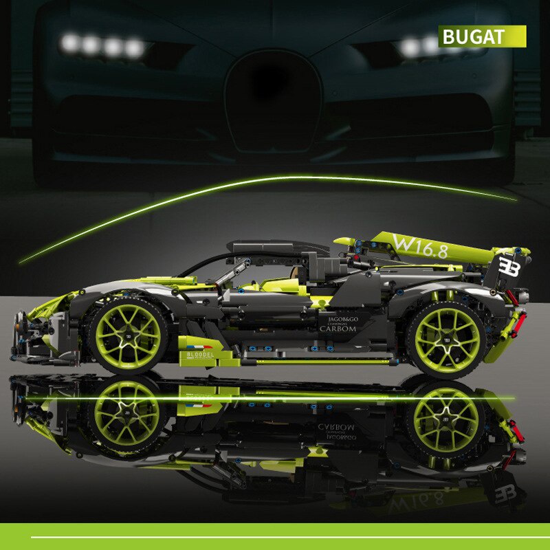 Đồ chơi  giáo dục Lắp Ráp mô hình  siêu xe K Box 10211 High Tech MOC Super Car SBugatti Chiron