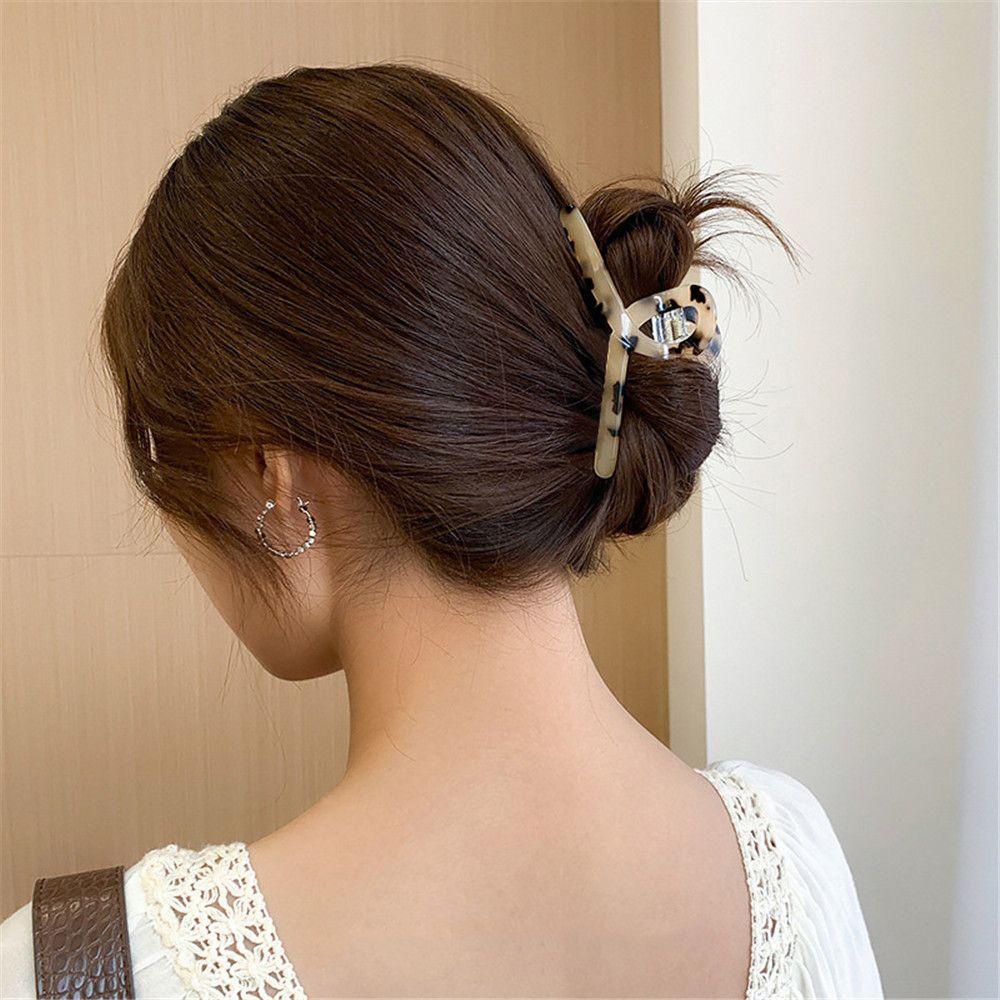 Kẹp Tóc Móng Vuốt Họa Tiết Da Báo Chống Trượt Thời Trang Nữ