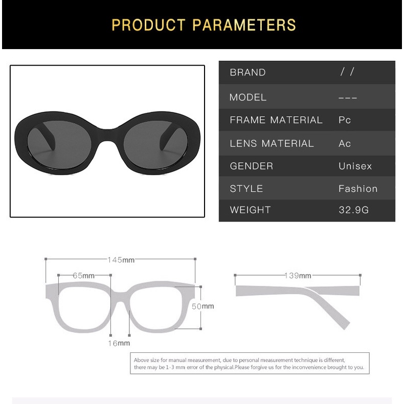 Kính Mát Hình Oval Chống Tia UV400 Thời Trang Cho Nữ