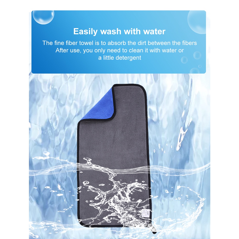 Khăn Lau Xe Hơi / Xe Máy Bằng Vải Sợi Nhỏ Siêu Thấm Hút Nhiều Size