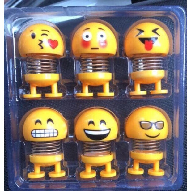 Set 6 EMOJI LÒ XO LẮC ĐẦU(mẫu khác nhau)  CALL IN ONE