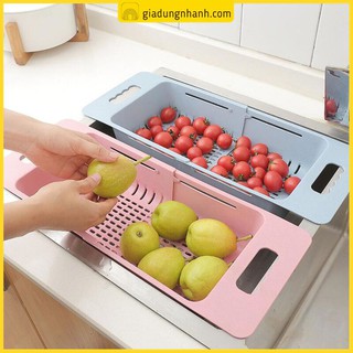 [VIP] Rổ Nhựa Gác Bồn Điều Chỉnh Kích Thước Tiện Lợi