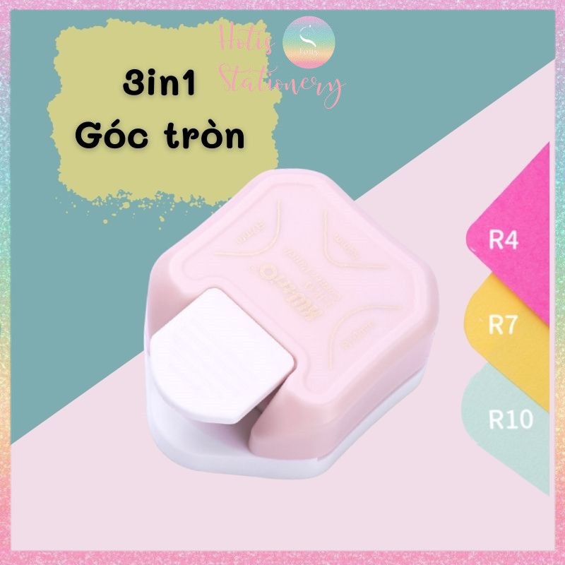 [HOTIS] Dụng cụ bấm góc tròn KW-triO 3-Way Corner Punch - Cắt góc thủ công DIY 3in1- Làm thiệp/ danh thiếp/ tag