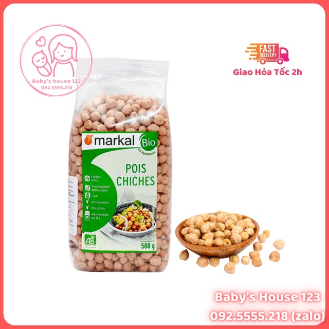 Tách Lẻ - Đậu Gà Hữu Cơ Organic Markal Bio Pháp Cho Bé Ăn Dặm Từ 6 Tháng - Gói 100gr