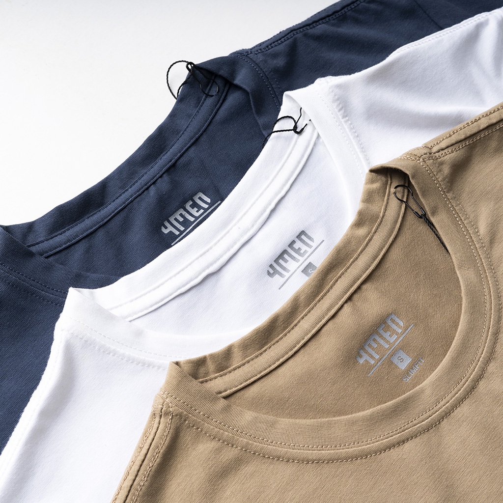 Áo thun nam cotton 4MEN AT030 cổ tròn, ngắn tay, form Slimfit, vải cotton dày dặn, thoáng mát, in chữ trước ngực | BigBuy360 - bigbuy360.vn