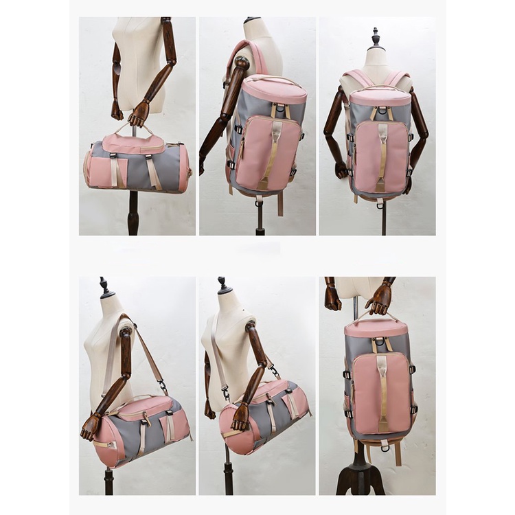 Balo thể thao kiêm túi xách nữ, balo du lịch có ngăn giày, chống nước, chống sốc tốt, PKC-BL14