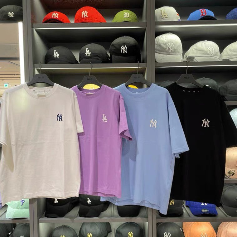 Áo Thun tay ngắn Áo phông cộc tay nam nữ unisex chính hãng MLB Monogram Mega Logo NY Black T-Shirt Hàn Quốc