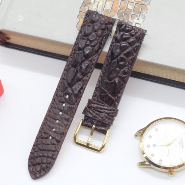 Dây Đồng Hồ Da, Dây Da Đồng Hồ Gai Chân Cá Sấu Độc Đáo Được Gắn Kèm Chốt Thông Minh Tiện Lợi, Bảo Hành 6 Tháng
