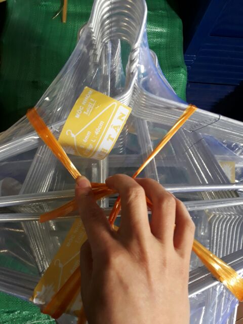 Set 100 móc quần áo dày 5kg nhôm