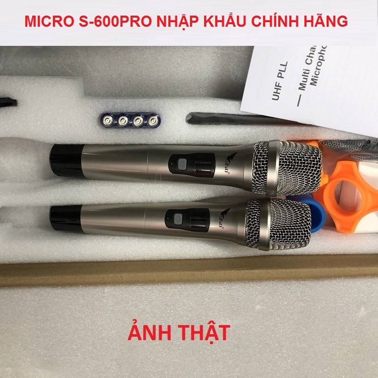 Micro Không Dây, Bộ 2 Mic Wireless UHF Hát Karaoke Chuyên Nghiệp Cao Cấp Nhập Khẩu - Chính Hãng Siso
