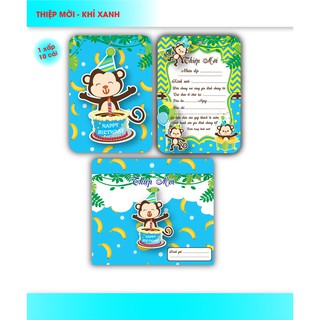 Thiệp mời sinh nhật cho bé Trai 10 cái( nhiều mẫu)