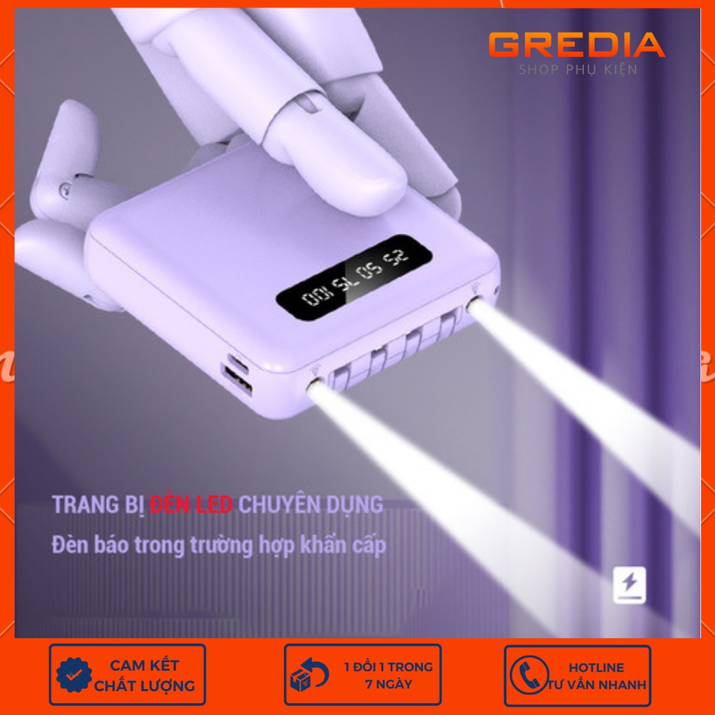 Sạc dự phòng, sạc điện thoại 4 in 1, YM439 10000 mah, gồm 4 cáp sạc . Hỗ trợ sạc nhanh cho mọi thiết bị