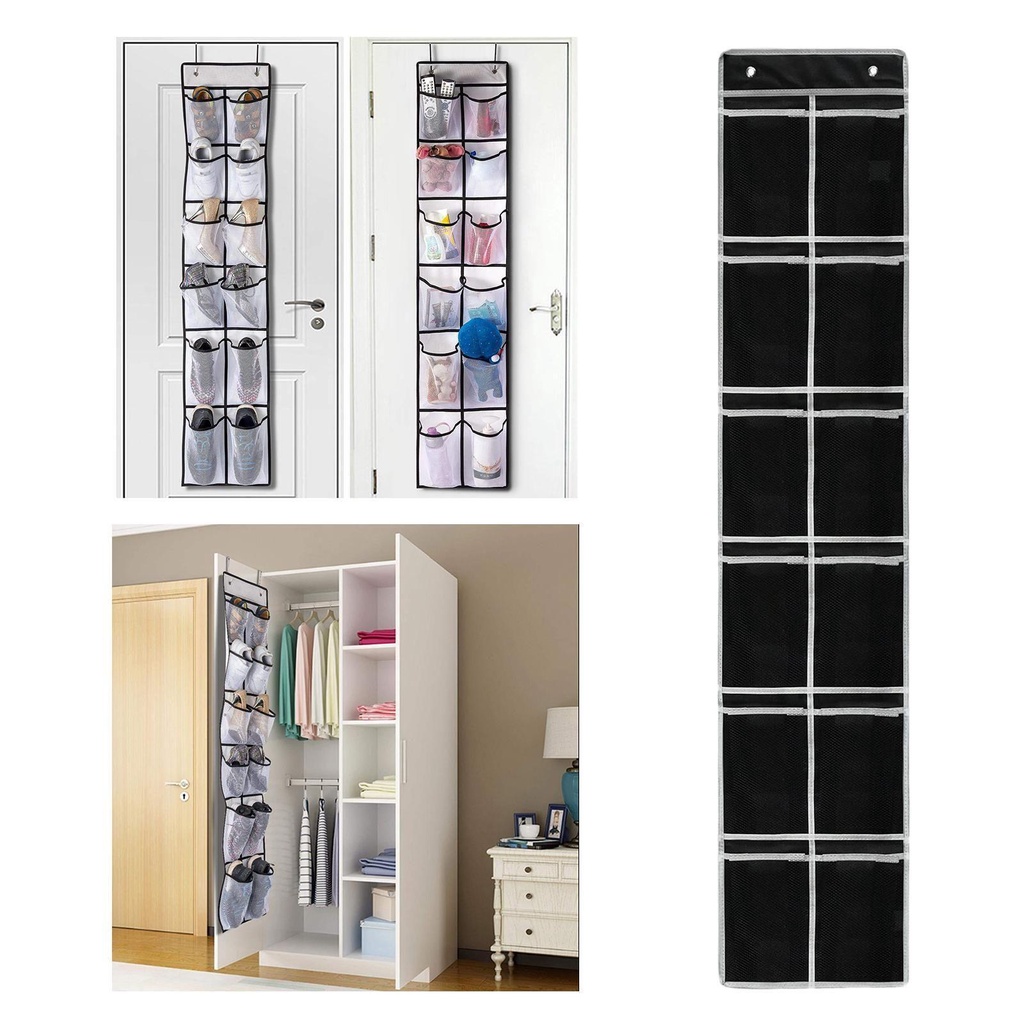 Giá Đỡ Giày 12 Ngăn Treo Sau Cánh Cửa Tiện Lợi