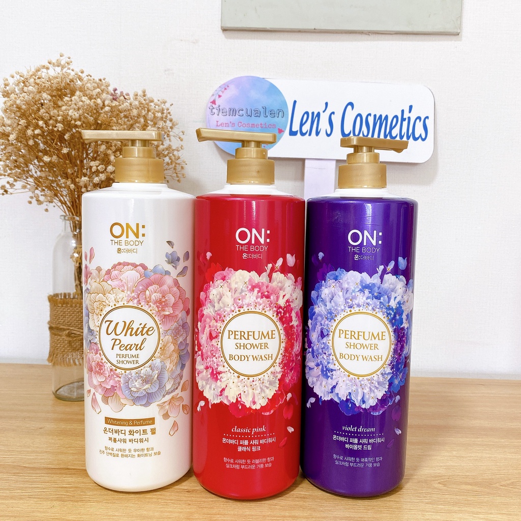 Sữa tắm hương nước hoa On The Body Perfume 1000ML - 3 mùi hương - mẫu mới 2021