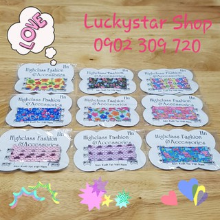 Kẹp Tăm họa tiết, nhiều màu, dùng kẹp tóc mái, xẹt mái, kẹp mái tóc gọn gàng.