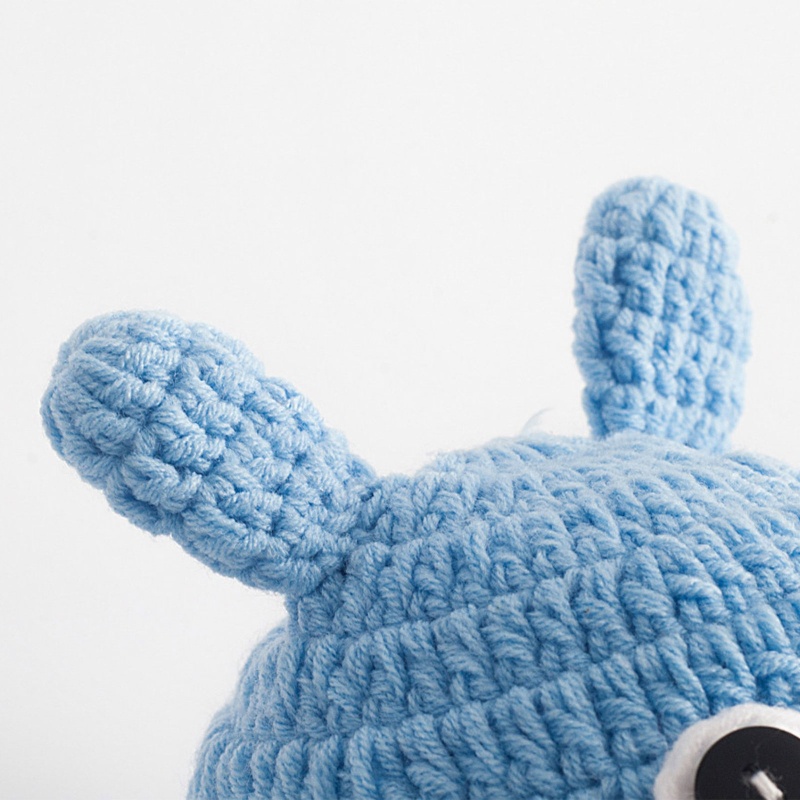 Set 2 Mũ Beanie Dệt Kim Đính Tai Thú Dễ Thương Làm Phụ Kiện Chụp Ảnh Cho Bé Sơ Sinh
