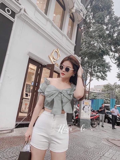 Quần short lưng siêu cao- hình chính chủ