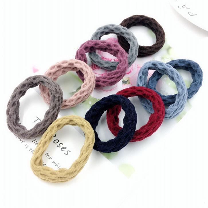 Dây Buộc Tóc KOGANO Chun Buộc Tóc Nỉ Co Giãn Nhiều Màu Phong Cách Đơn Giản FAH-001244 (Giao Màu Ngẫu Nhiên)