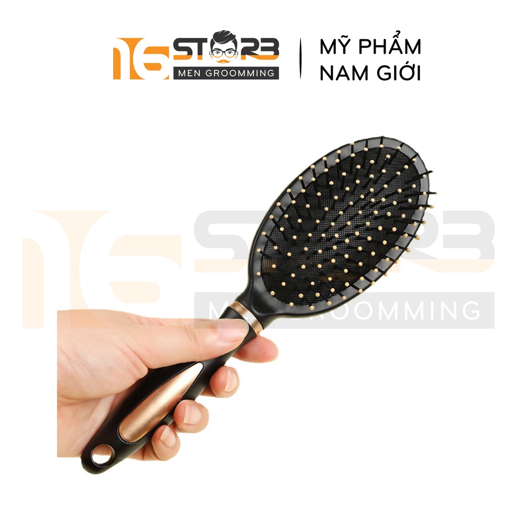 Lược Oval Chải Gỡ Rối Tóc, Tròn, Bán Nguyệt Sấy Tạo Kiểu Tóc Uốn Tóc Cao Cấp Black Gold