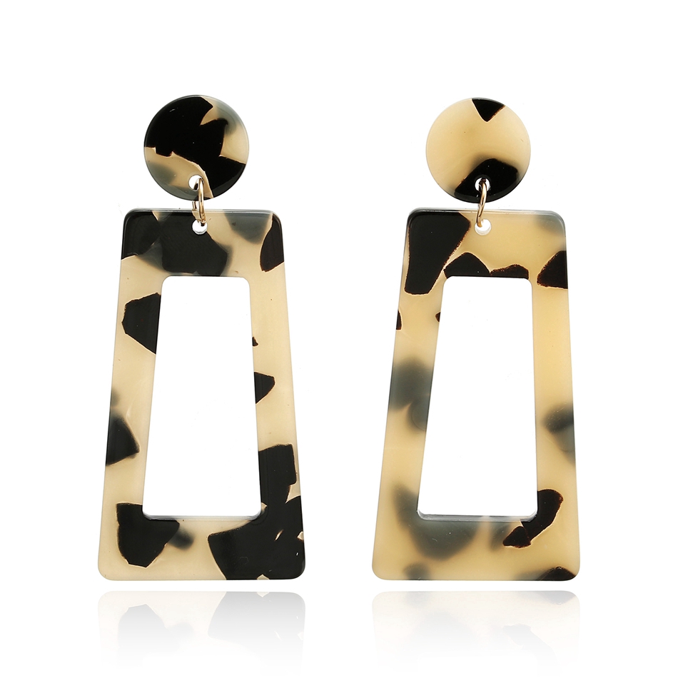 Bông tai dạng xỏ mặt hình vuông màu kẹo ngọt xinh xắn thời trang