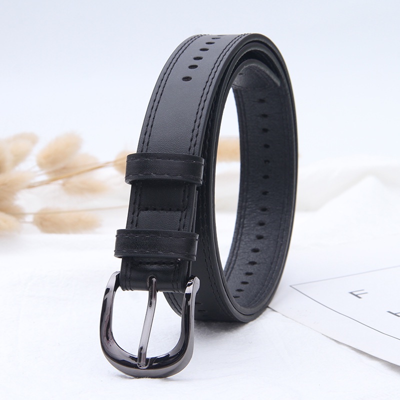 Thắt Lưng Màu Đen/Cà Phê Phong Cách Retro Bốn Mùa