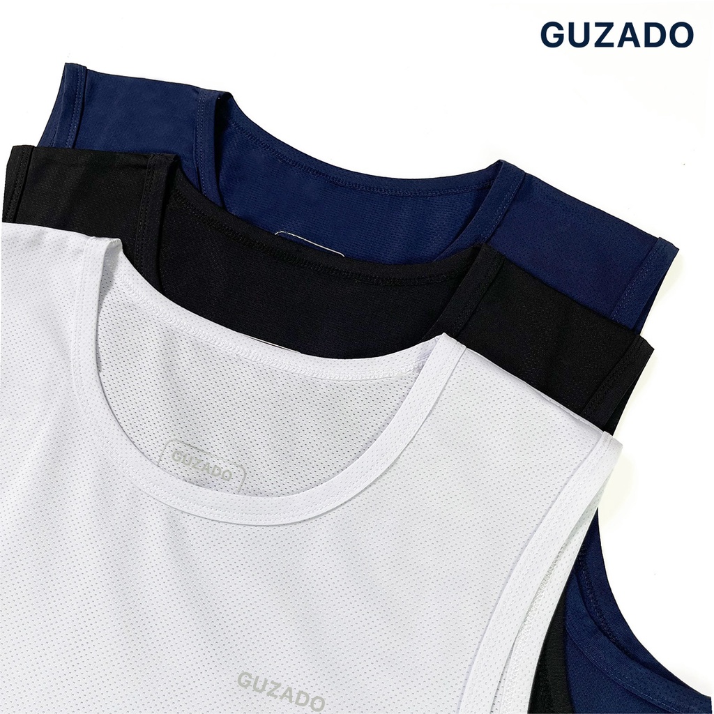 Áo ba lỗ nam Guzado tanktop thể thao khỏe khắn,rộng rãi thoáng mát,vận động thoải mái GTT2201