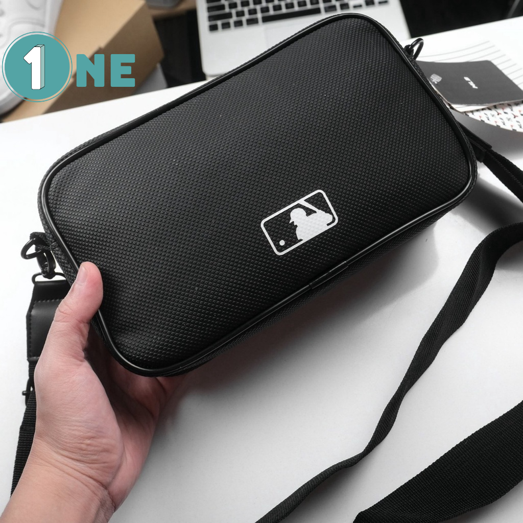 ( Chuẩn Hãng ) Túi Đeo Chéo Nam MLB NY 2 Bag Black Full Tag Mac