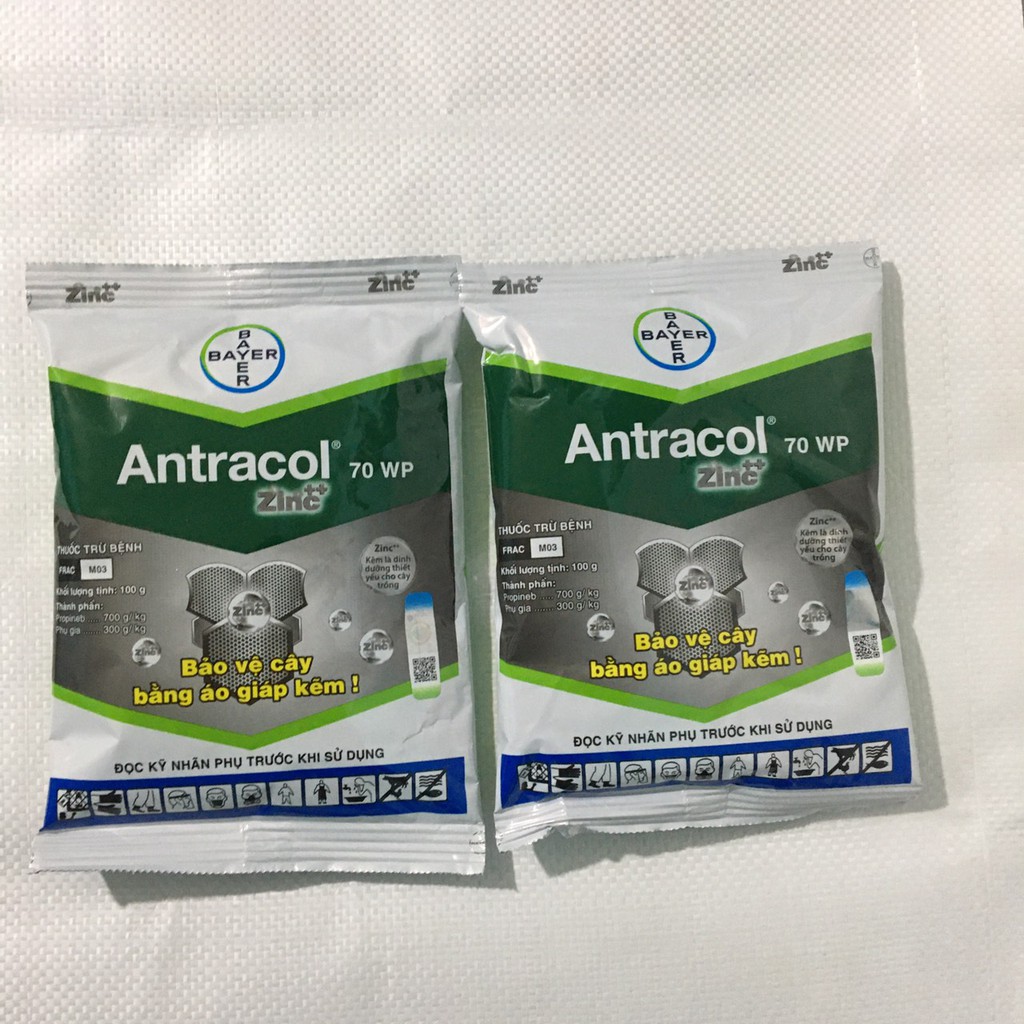 Antracol 70wp gói 100g - Thuốc Trừ Bệnh Tạo Áo Giáp Kẽm Bảo Vệ Cây