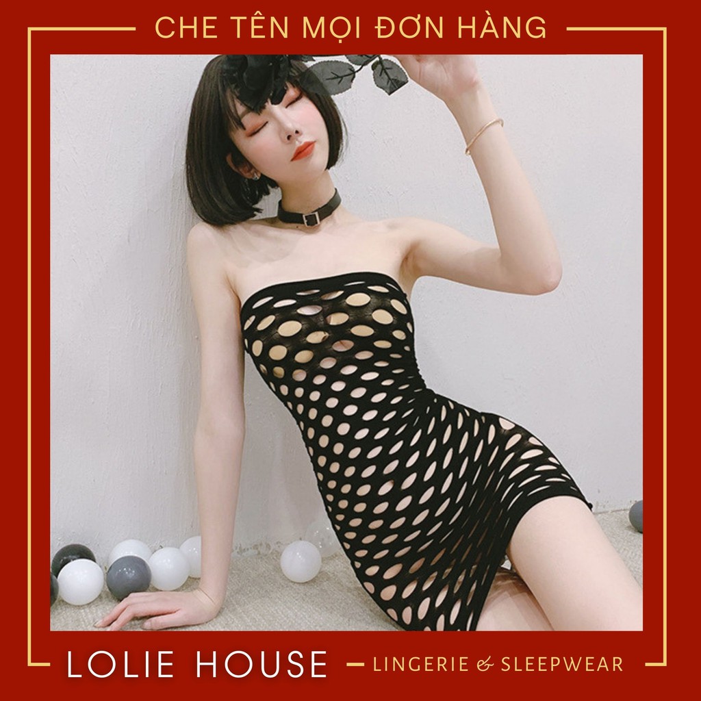 Bodysuit sexy quây lưới - Tất lưới toàn thân ôm body LOLIE HOUSE - BS2 | BigBuy360 - bigbuy360.vn