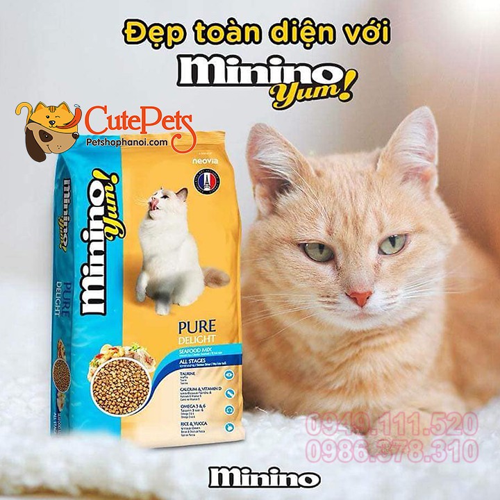 Thức ăn mèo MININO YUM 1,5kg - Phụ kiện thú cưng Hà Nội