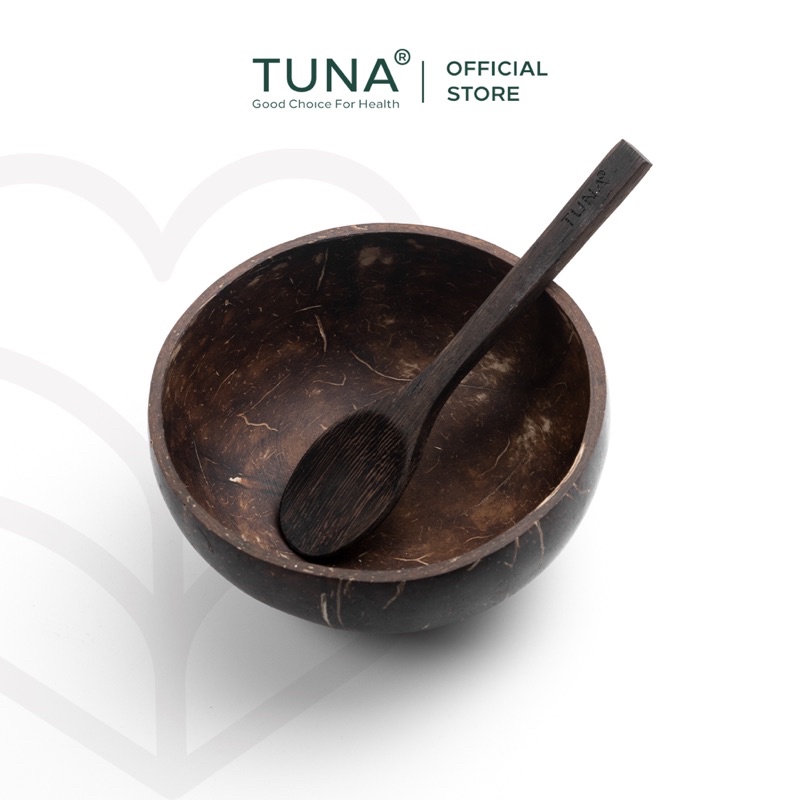 Chén Gáo Dừa/ Muỗng Gỗ Mun By Tuna ( Hàng Organic )