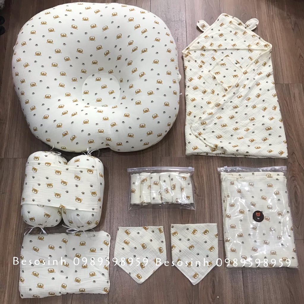 combo chăn gối hổ nhỏ