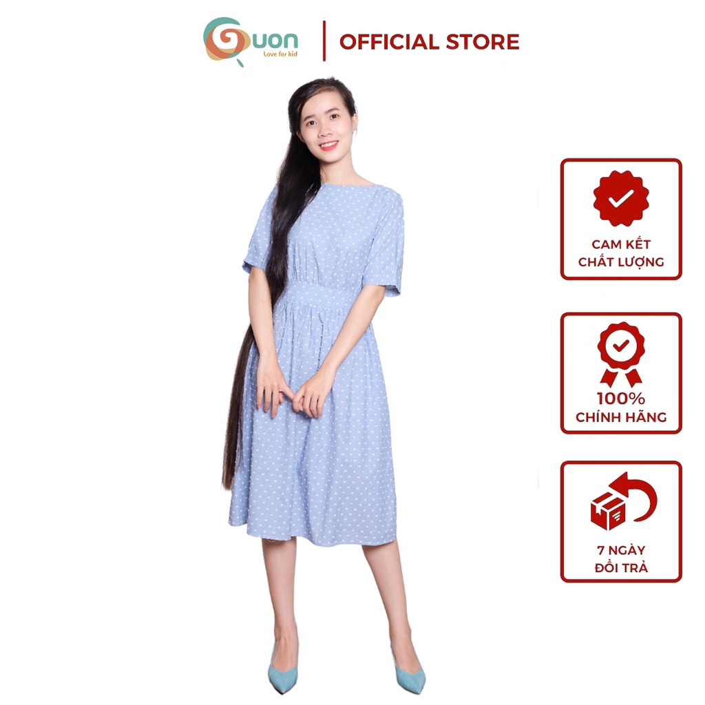 Đầm suông nữ Thiên Di vải cotton thoáng mát - GUON