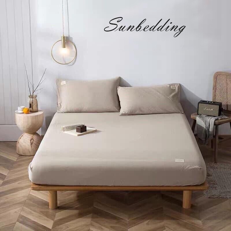 [ sale ] ga giường💗cotton tici mẫu trơn💗SUNNY BEDDING💗miễn phí bo chun và làm ga phủ theo yêu cầu