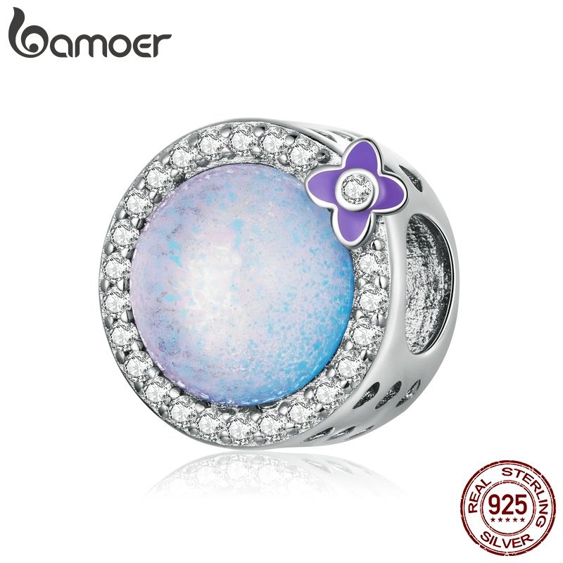 Hạt phụ kiện Bamoer SCC2085  bạc 925 dùng để làm vòng đeo tay DIY quà tặng thời trang