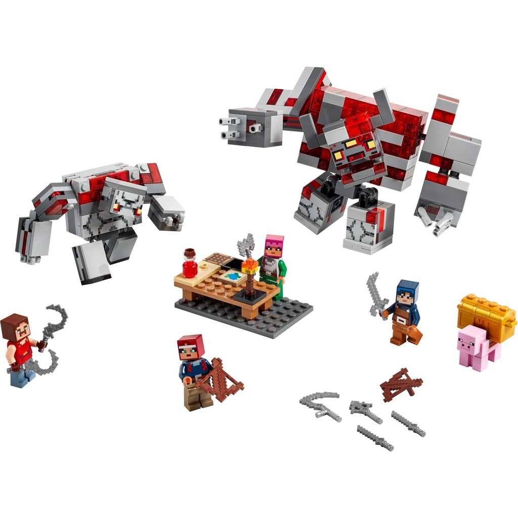 LEGO Minecraft 21163 Trận chiến Khổng lồ Đá đỏ