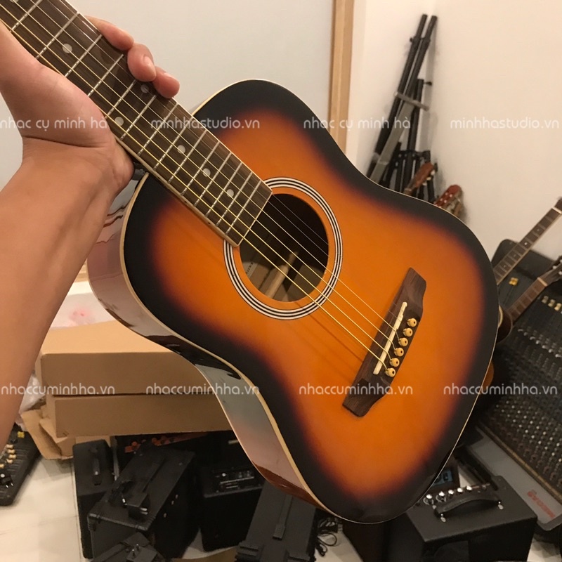 Đàn Guitar Acoustic SX DG-27 W/B  chính hãng, âm thanh hay