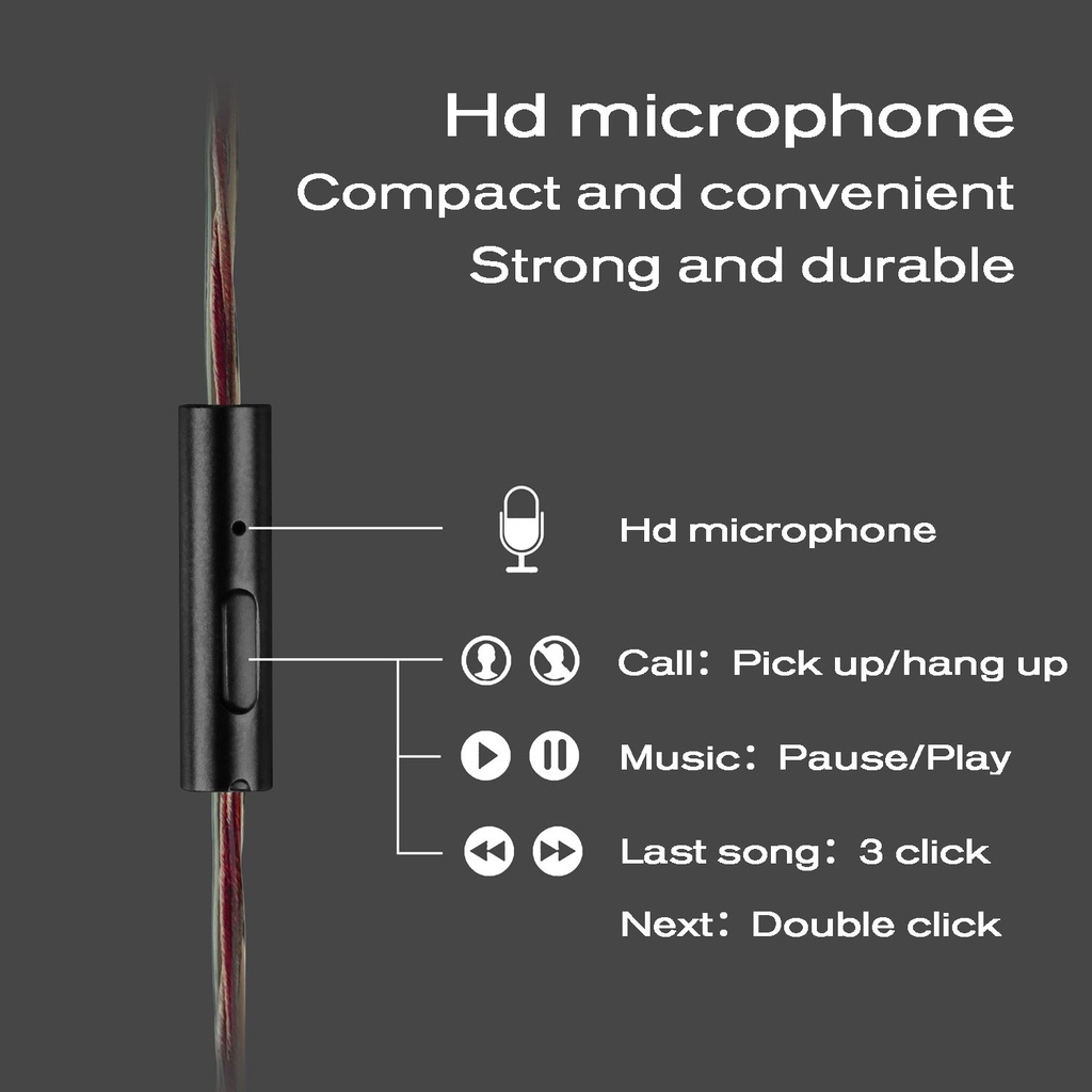 Tai Nghe Có Dây Âm Thanh Chất Lượng Cao Jcally Ep01 Với Cáp 3.5mm