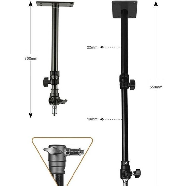 Tay treo đèn đỉnh L-600D