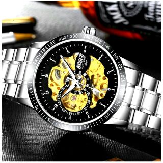 Đồng hồ Nam cơ lộ máy Bosck 6797 dây inox
